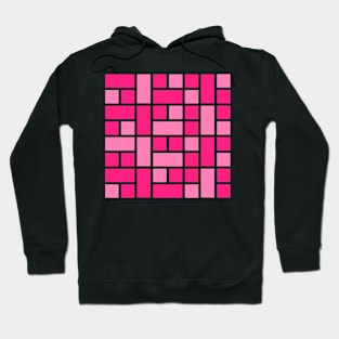 Pink Monochromatic Rectangles Hoodie